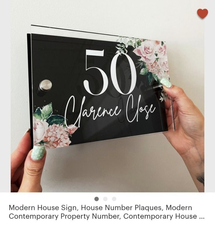 Custom Acrylic House Name Plate with Premium Finish