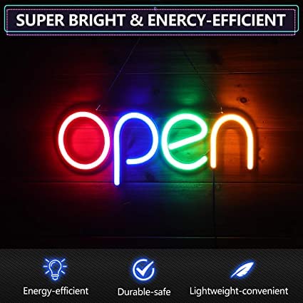 Open Neon Sign