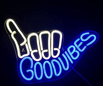 Good Vibes Neon Sign Light for Wall Décor