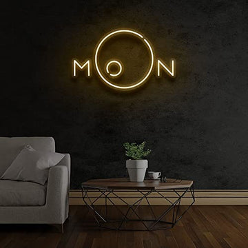 Moon Neon Led Sign Light| Led Neon Light As Wall Signs for Home Décor| Christmas Party, Wedding ,Kids, Bedroom, Living Room ,Decorative Light for Room
