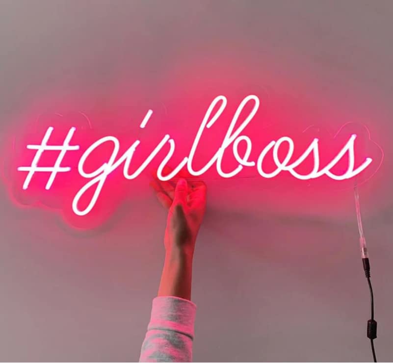 girlboss pink neon sign