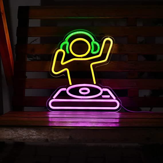 DJ player Neon Sign