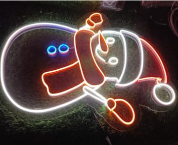 Snowman  Sign Neon, Festival LED Neon Light Wall Decor Art Neon Sign Light for Home Decoration,Bedroom, Lounge, Office, Wedding, Christmas, Valentine’s Day
