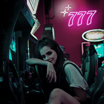777 Neon Sign Angel Number Neon LED Sign for good luck