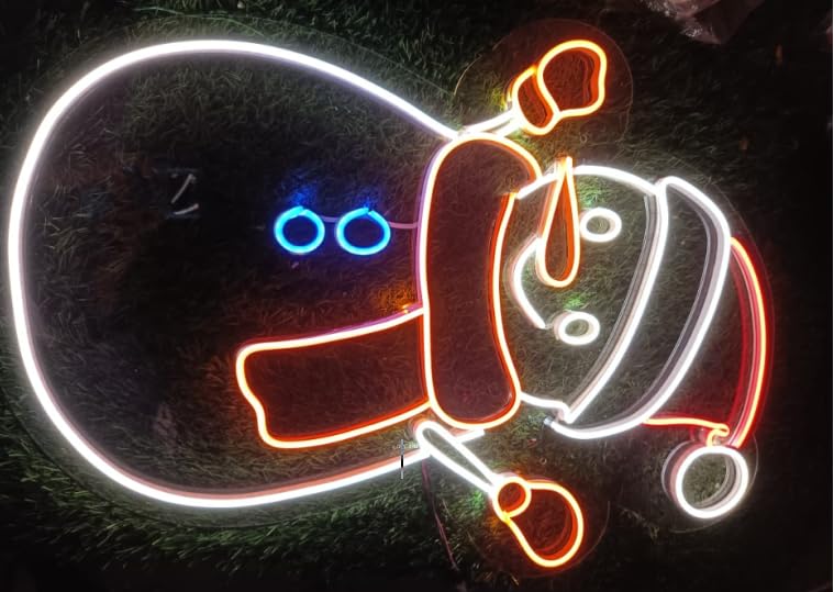 Snowman  Sign Neon, Festival LED Neon Light Wall Decor Art Neon Sign Light for Home Decoration,Bedroom, Lounge, Office, Wedding, Christmas, Valentine’s Day