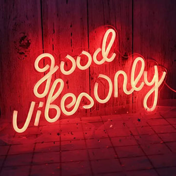 Good Vibes Only Neon Signs (Red)