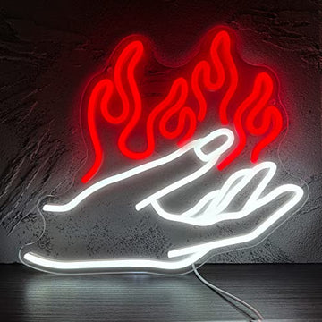 Fire Hand Neon Sign