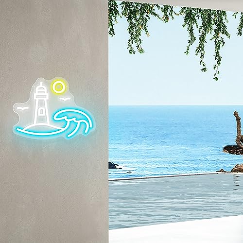Light house Beach Neon Sign