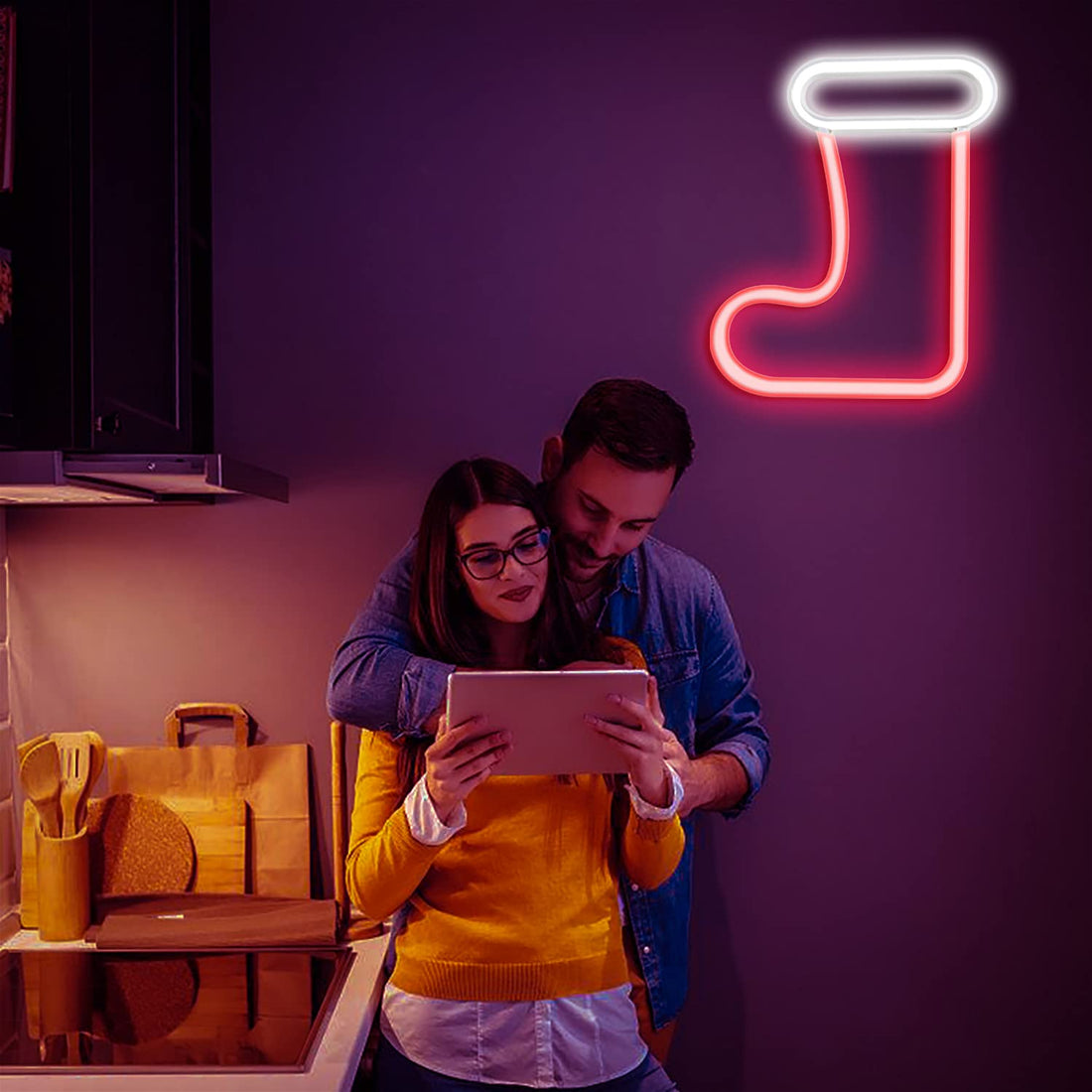 Christmas Stocking Neon Signs