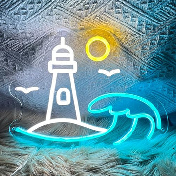Light house Beach Neon Sign