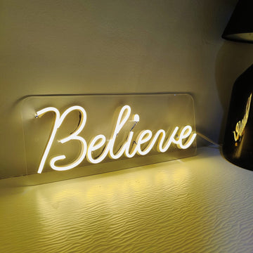 Believe Neon Sign (Warm White)