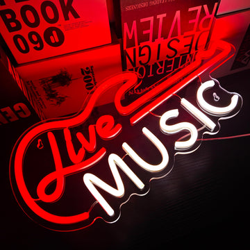 Live Music Neon Sign