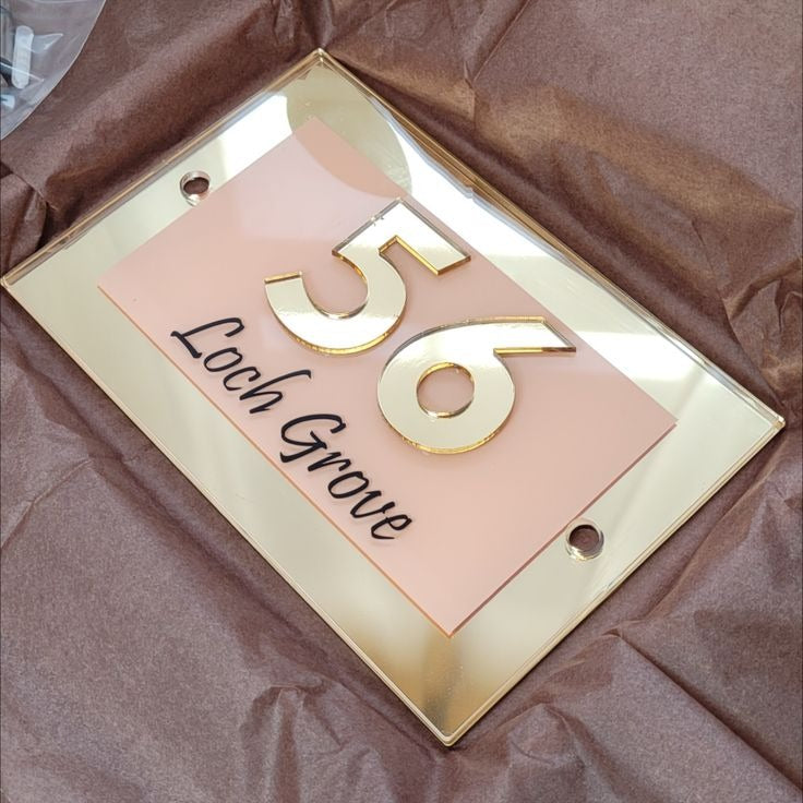 Custom Acrylic House Name Plate with Premium Finish
