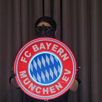 Football Logo Neon Bayern Munich UV print neon sign