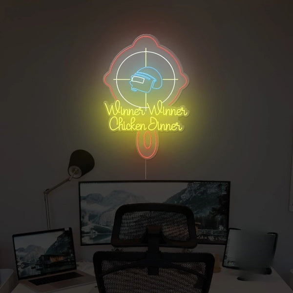 Chicken Dinner Neon Sign