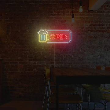 Open Neon Sign