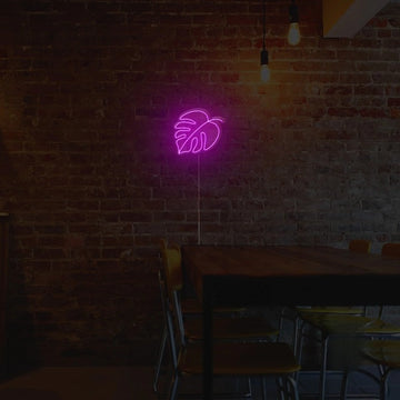 Monstera Leaf Neon Sign