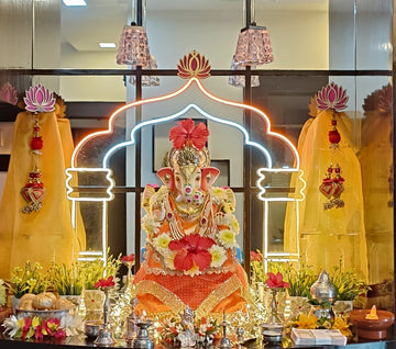 Ganesh Ji Backdrop Neon Sign (Multiple Size Option)