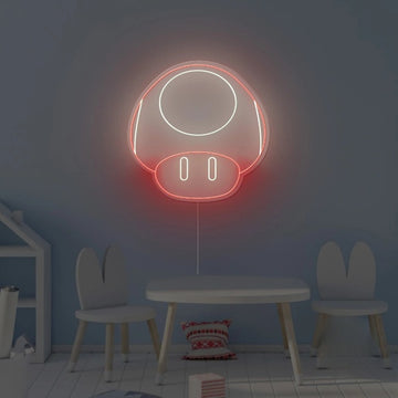 Mario Mushroom Neon Sign