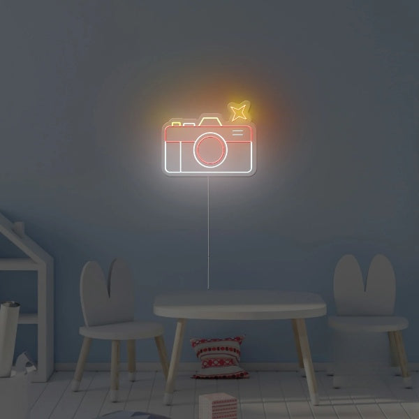 Retro Camera Neon Sign