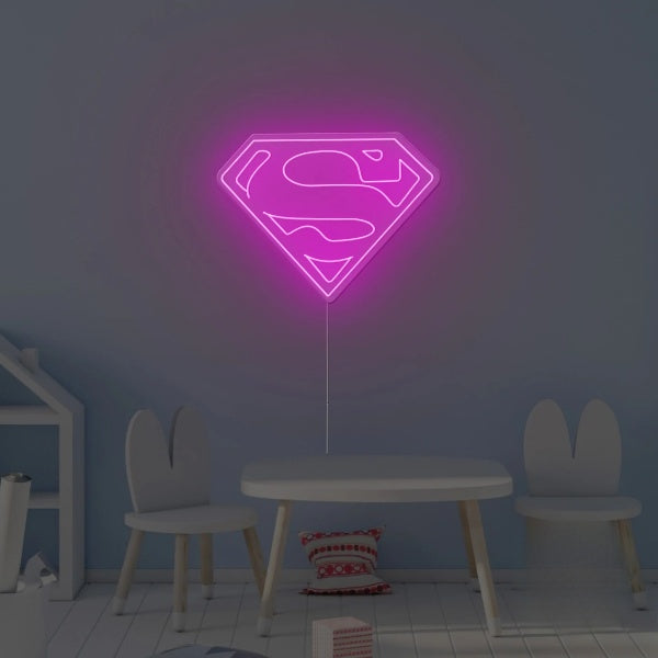 Superman Logo Neon Sign