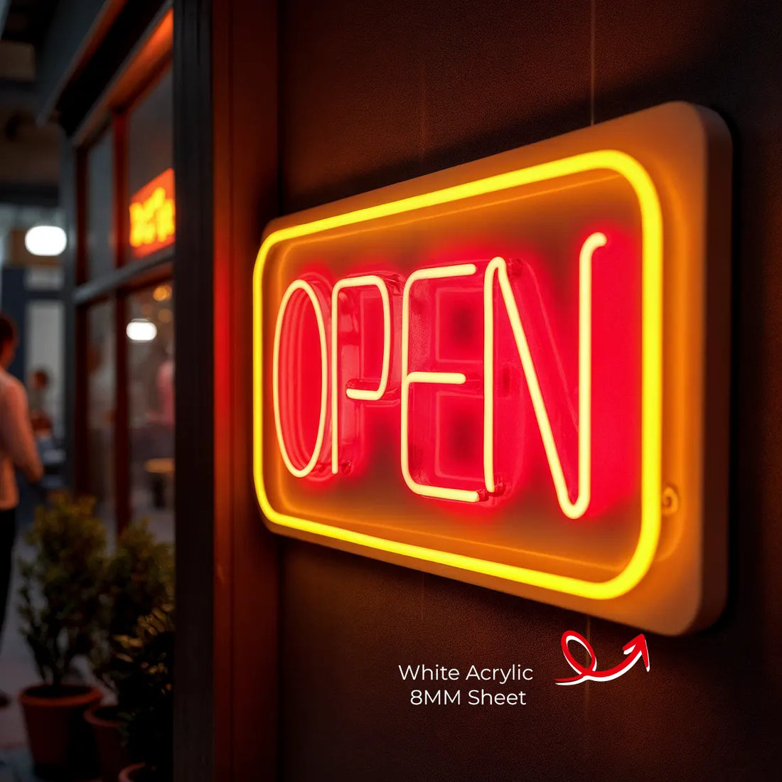"OPEN" Neon Light Sign – Eye-Catching Store Display