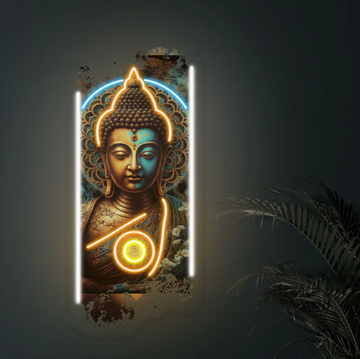 Uv Print Neon Budha Size