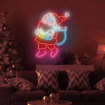 Merry Christmas Santa Claus Neon Sign
