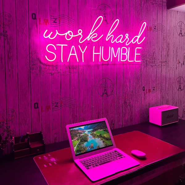 Work Hard Stay Humble  Neon Sign