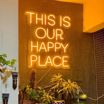 This Is Our Happy Place Neon Sign