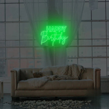 Happy Birthday Neon Sign