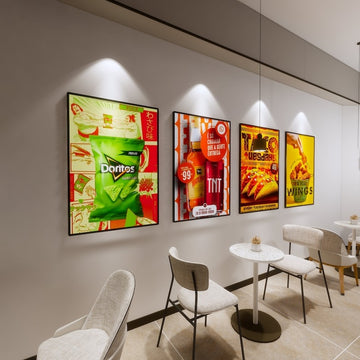 LED Frame Wall Posters for Cafes & Restaurants