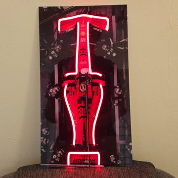 F1 Ferrari Charles Leclerc #16 Neon Sign – UV Printed LED Wall Art
