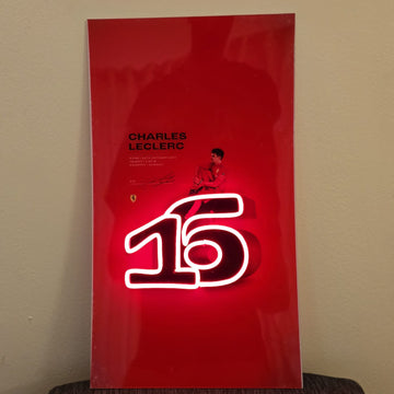 F1 Charles Leclerc Uv print Neon Led