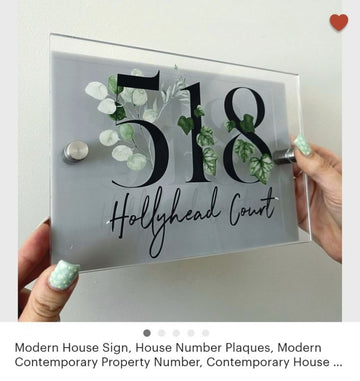Custom Acrylic House Name Plate with Premium Finish