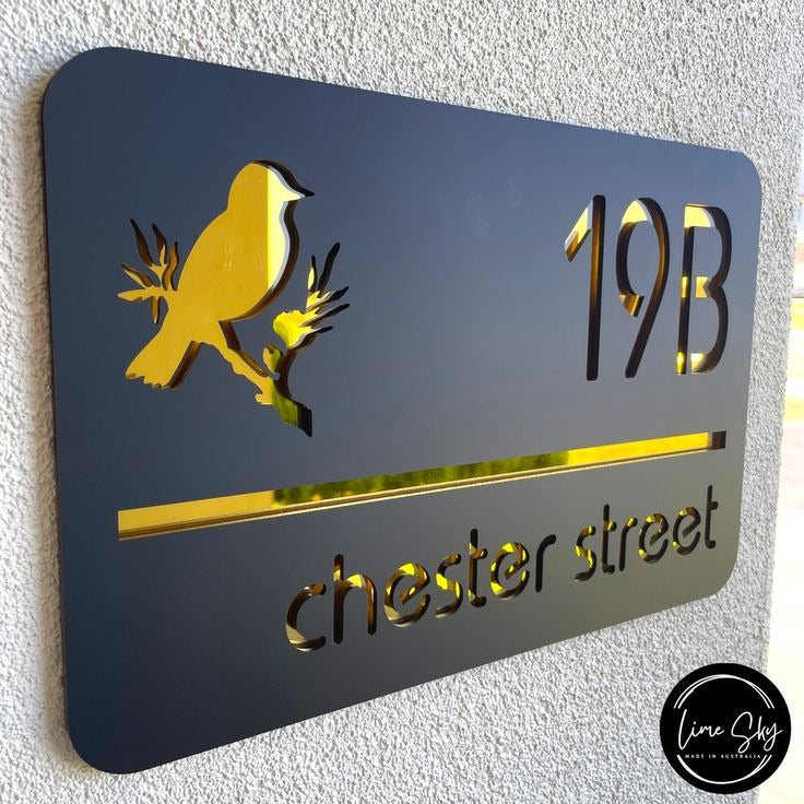 Custom Acrylic House Name Plate with Premium Finish