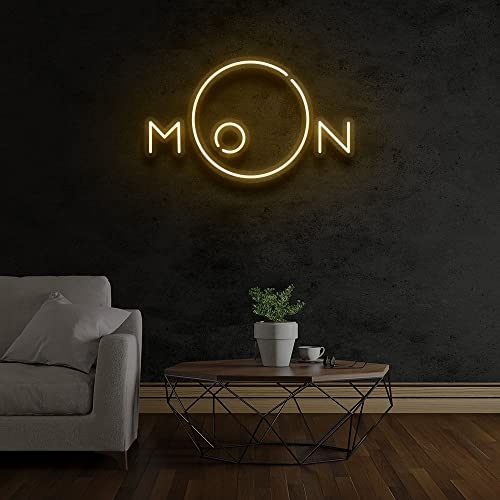 Moon Neon Led Sign Light| Led Neon Light As Wall Signs for Home Décor| Christmas Party, Wedding ,Kids, Bedroom, Living Room ,Decorative Light for Room