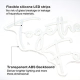 SIGNSHIP Together Forever Neon Sign, Warm White LED Neon Light for Wall Decoration, USB Powered Letter Neon Sign for Bedroom Wedding Engagement Anniversary Party Bar Club Gift for Lovers Friends