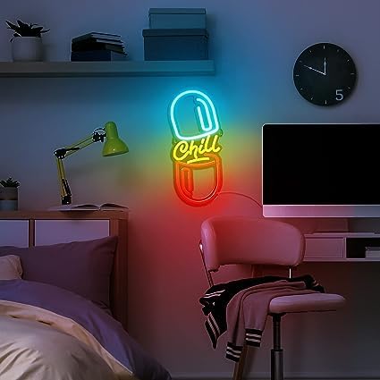Neon Sign Chill Pill Light