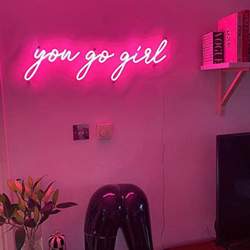 Neoon Art You Go Girl  led Light for Home Decorative Sign Wall / Decor for Wedding Party Kids Room /Living Room House/ Bar/ Pub/ Hotel/ Restaurant