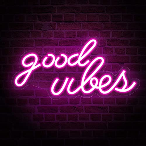 Good Vibes Neon Sign (Pink)