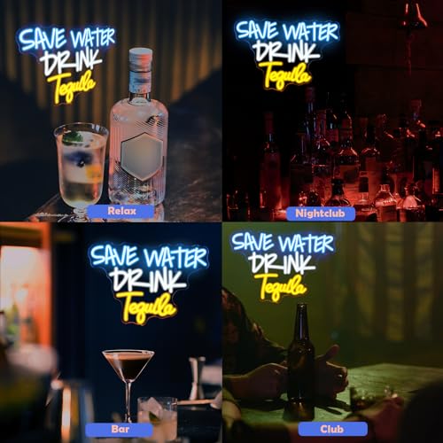 Save Water Drink Tequila Neon Sign