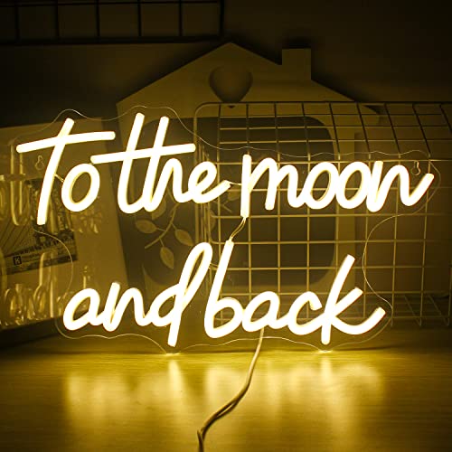 To The Moon and Back Neon Sign