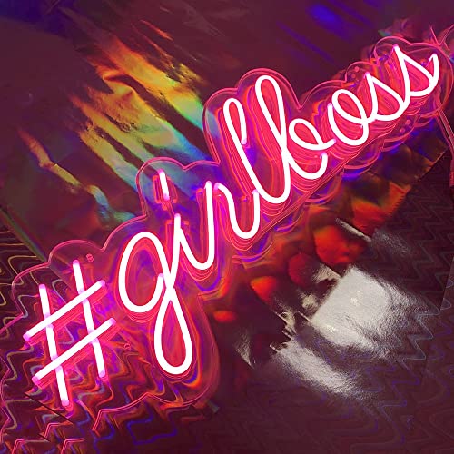 girlboss pink neon sign