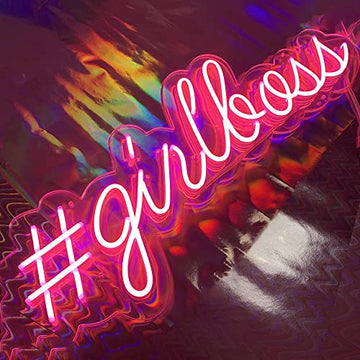 girlboss pink neon sign