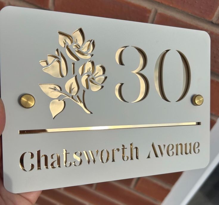 Custom Acrylic House Name Plate with Premium Finish