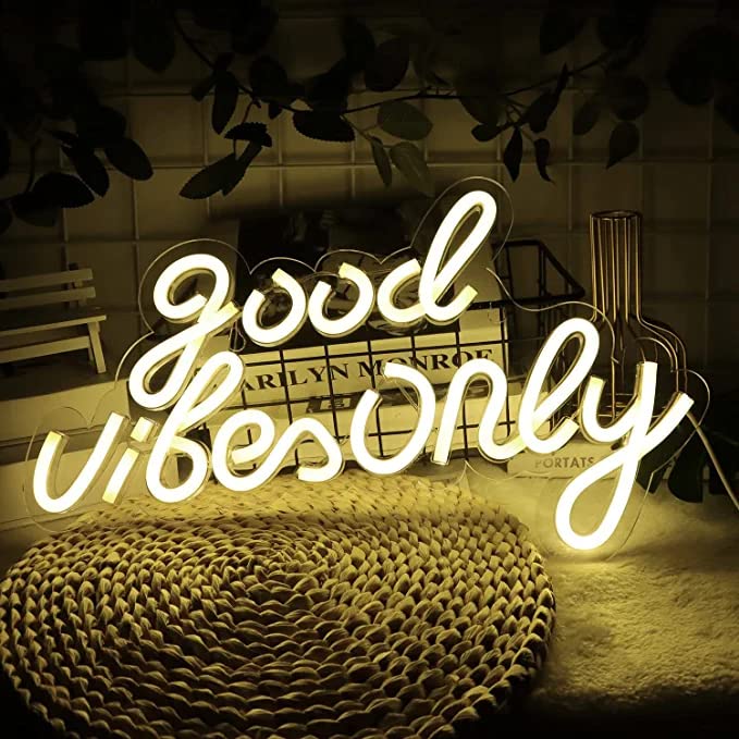 Good Vibes Only Neon Signs (Warm White)