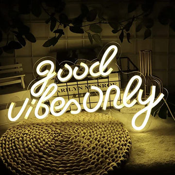 Good Vibes Only Neon Signs (Warm White)