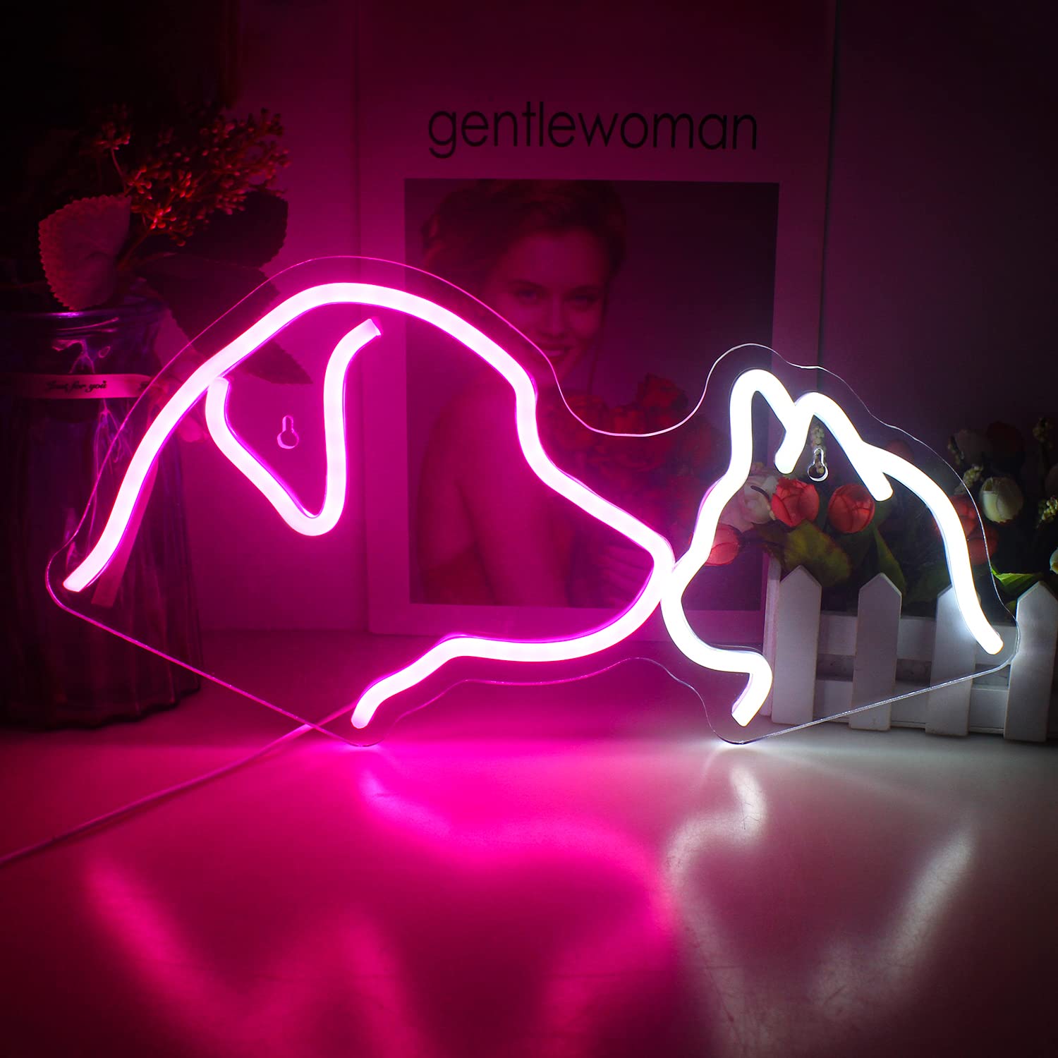 Dog Cat Neon Sign