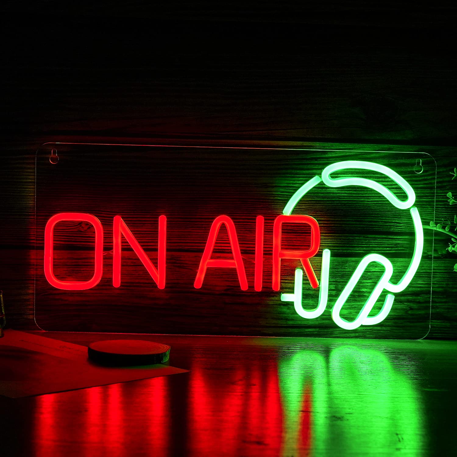 ON AIR Neon Sign LED ON AIR Light Sign Decoration Sign Bedroom Bar Club Man Cave Store Studio Party Wall Art Decoration?Red Green?